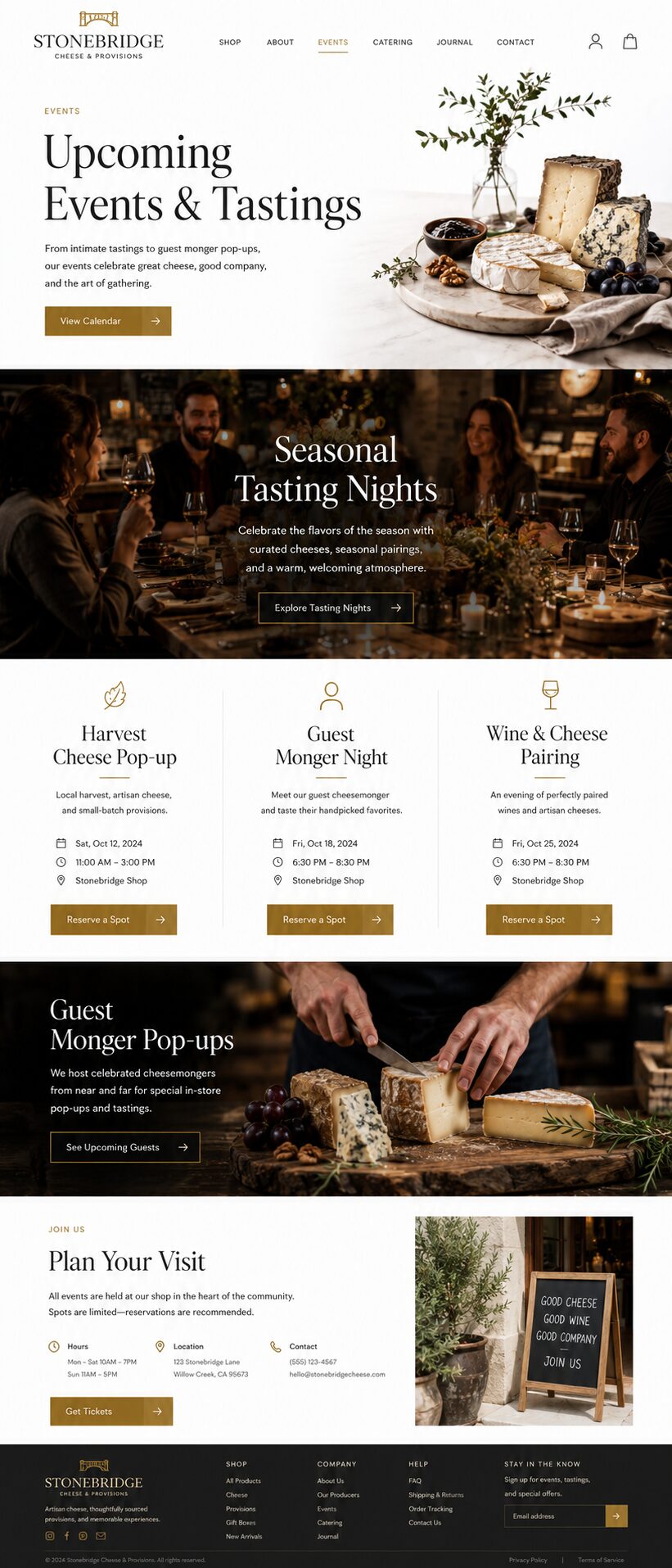 Events design mockup